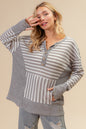 BiBi Striped Thumbhole Long Sleeve Top