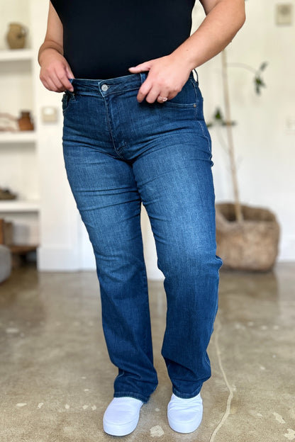 Judy Blue Full Size Tummy Control Straight Jeans