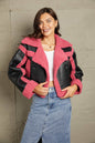 Contrast Color Double-Breasted Jacket